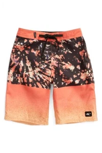 O'Neill Boys 28/16 Surf Beach Board Shorts Radicool Orange Black Boardies - Picture 1 of 2