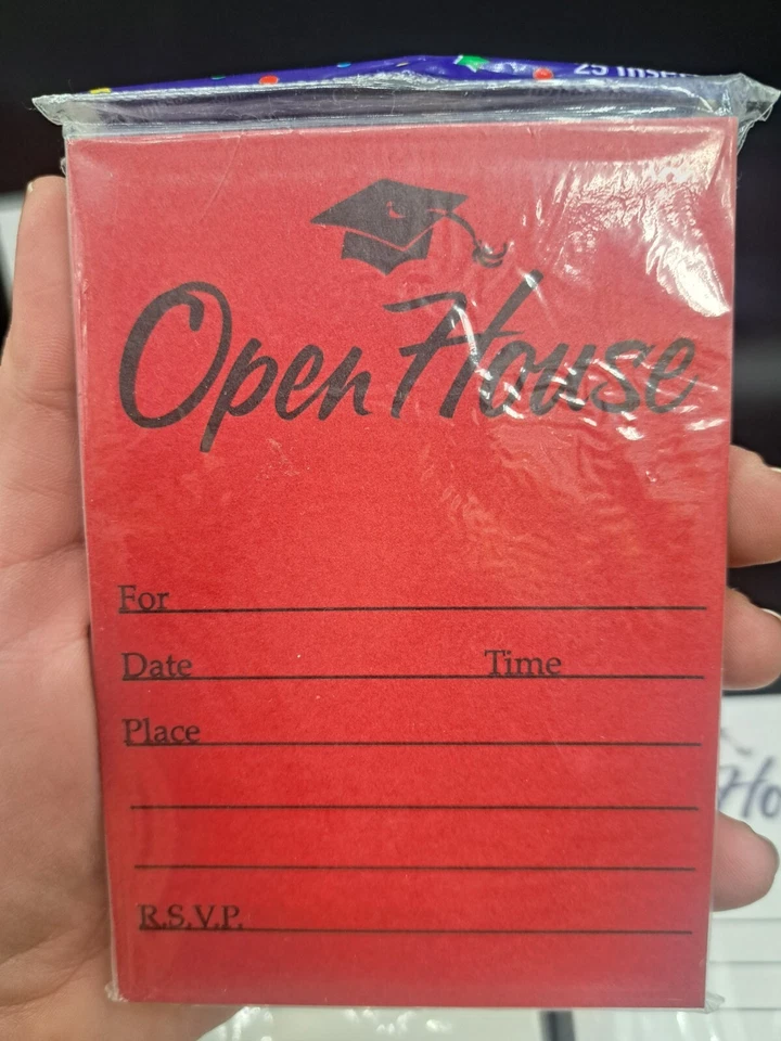 Fill-In Graduation Invitation Grad Party NIP 25ct Open House Insert Choose Style - Image 1 of 1