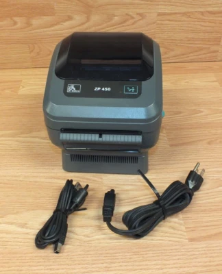 Genuine Zebra ZP450 Thermal Label Printer With USB & Power Cord - Image 1 of 4