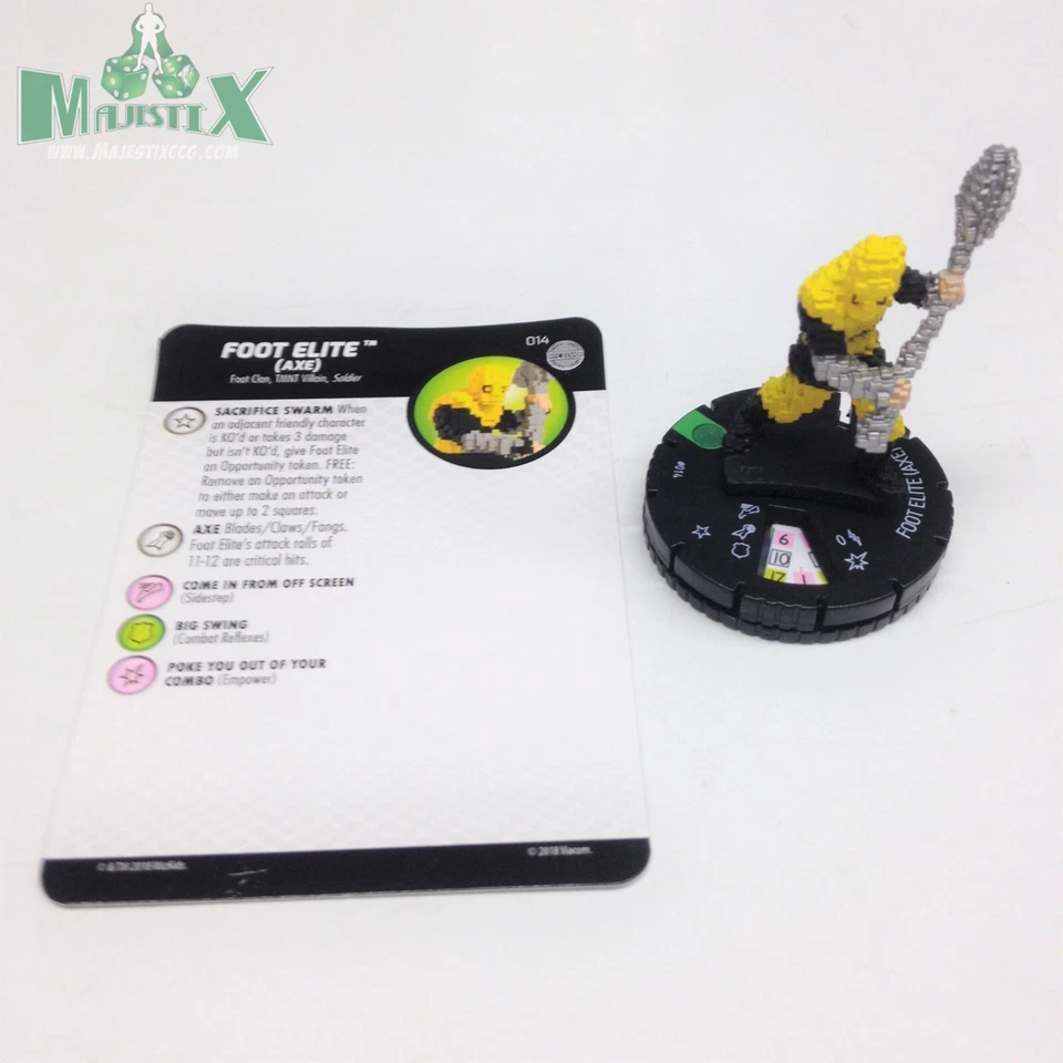 Heroclix Teenage Mutant Ninja Turtles Unplugged Foot Elite (axe) #014 Uncommon! - Image 1 of 1