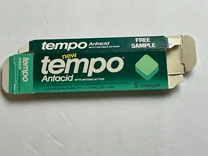 Vintage 1985 TEMPO ANTAZIDA PROBENBOX Kinder Essen - Bild 1 von 2