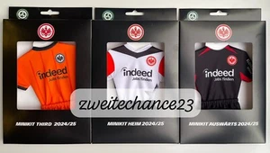 RAR 3er Set Mini Trikots EINTRACHT FRANKFURT 24/25 UCL Quali (Home/Away/3d) NEU - Bild 1 von 6