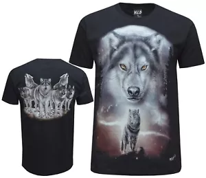 New Wolf Native American Indian Eagle Biker T Shirt, Front & Back Print M - 3XL - Picture 1 of 3