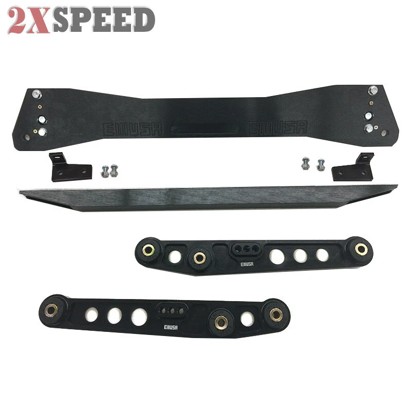 92-95Civic 94-00 Integra Rear Lower Control Arm Subframe Brace Sway Tie Bar Set - Image 1 of 3