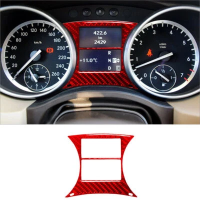 Cubierta de velocímetro interior de fibra de carbono roja para Mercedes-Benz R350 2009-12 Foto 1 de 4