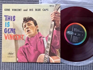 gene vincent blue Caps This Is / JAPAN 10inch LP RED vinyl TOP CLEAN NM - Picture 1 of 4