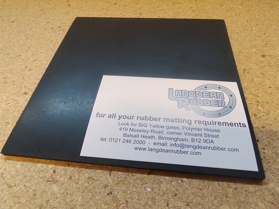 LANGDEAN Solid Neoprene Rubber Gasket Jointing Sheet 130mm x 130mm x 1.5mm thick