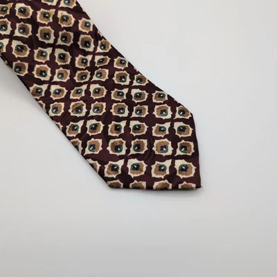 Corbata para hombre Christian Dior Monsieur borgoña floral mezcla de seda Foto 1 de 4