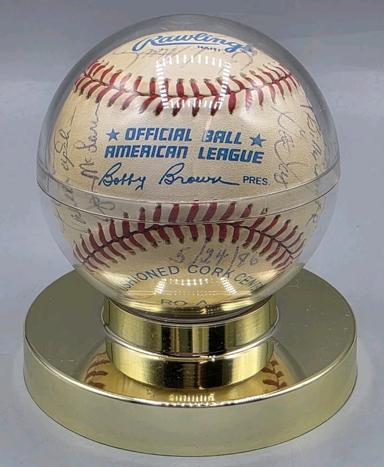 Béisbol autografiado por el equipo Toronto Blue Jays 1986, 26 firmas - STIEB, CLAVE Foto 1 de 4