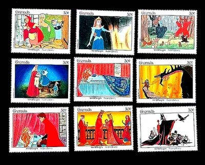 Lote de estampillas GRANADA - 1987 Walt Disney La Bella Durmiente MNH r7 - Juego completo Foto 1 de 2