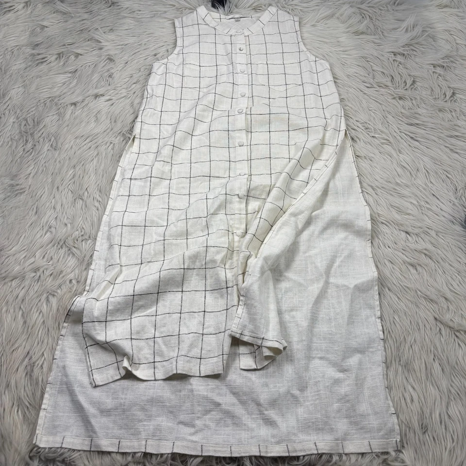 J.O.A. Vestido túnica para mujer M marfil ventana paseo con botones delanteros Foto 1 de 4