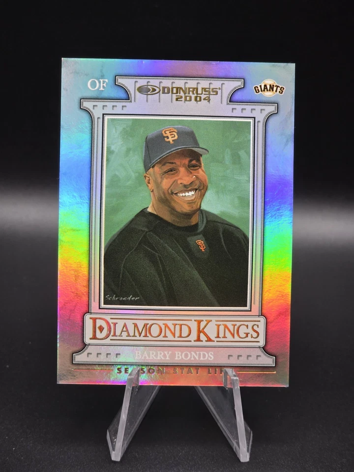 Barry Bonds /130 - 2004 Donruss, Diamond Kings, Season Stat Line - Image 1 of 2
