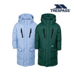Trespass Kids Long Padded Jacket with Detachable Hood & 2 Zip Pockets Orrin - Picture 1 of 5