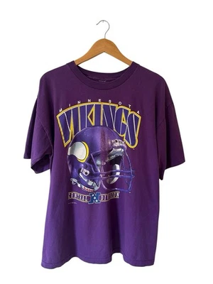 Vintage Minnesota Vikings T Shirt Men’s XL 90’s Single Stitch USA - Изображение 1 из 4
