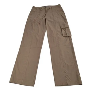 Nike ACG Y2k Vtg Cargo Pants Womens 6 (30.5x30") Khaki Hiking Drawstring Paneled - Picture 1 of 18