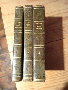 LA BIBLE PAR LE MAISTRE DE SACY 3/3 TOMES  GRAVURES SUR ACIER  1836 - Picture 1 of 7