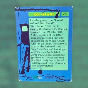 The Beatles On-Stage 1993 The Beatles Collection The River Group 200 - Imagen 1 de 2