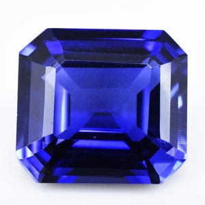 4.55 Ct Natural Blue Sapphire Emerald Cut Charming Treated Loose Gemstone - Picture 1 of 4