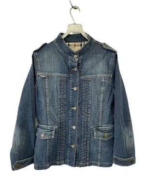 AS# Burberry London Denim Military Jacket Women’s Size 8 (UK 10) Authentic Rare - Image 1 of 4
