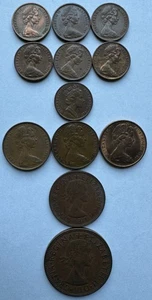 LOTTO MONETE 12 PEZZI AUSTRALIA ELIZABETH II (7) CENTESIMI (3)2 CENTESIMI (1)MEZZO PENNY (1)PENNY - Foto 1 di 2