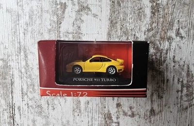 Yat Ming Porsche 911 Turbo Road Signature Collection Amarillo Diecast 1:72 NUEVO Foto 1 de 4