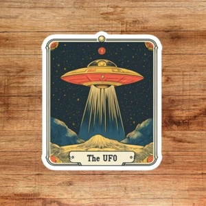 The UFO Tarot Sticker, Alien Card Decal - Picture 1 of 10