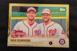 Max Scherzer 2015 Topps Update Gold Parallel SP /2015 #US300 - NATIONALS