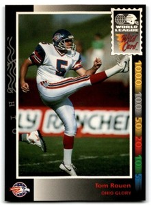 1992 Wild Card WLAF Tom Rouen Ohio Glory #37