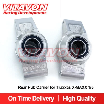 Vitavon CNC ALU7075 redesigned Rear Hub Carrier for XRT X-MAXX 1/5 SILVER - Image 1 of 4