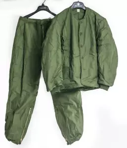 Swedish Large Groundcrew Set Insulated Jacket / Pants Underlayer Olive Drab NEW - Picture 1 of 11