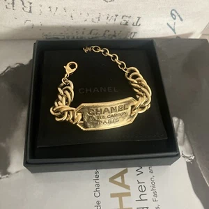 CHANEL Authentic Cocomark 31 Rue Cambon Paris ID Link Bracelet RARE CHIC💗💗 - Picture 1 of 17
