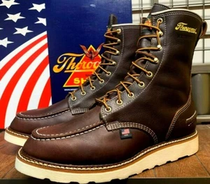 Stivali impermeabili con zeppa Thorogood 814-3800 da uomo taglia 9 1/2 EE 8" realizzati in USA - Foto 1 di 6