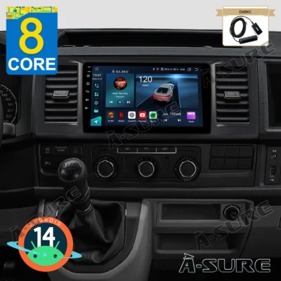 DAB+ 4+64GB Android 14 Autoradio RDS FM GPS Navi Für VW T6 Transporter Multivan - Bild 1 von 4