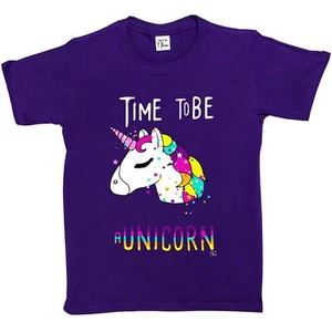 1 T-Shirt Kinder Mädchen Time To Be. A Unicorn Magical T-Shirt - Bild 1 von 15
