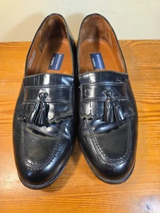 Bostonian Dayton Kiltie Tassel Loafers Men's Size 11 Black Leather 20321 - Picture 1 of 12