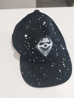Gorra de béisbol Star Wars para niños negra Vader Tie Fighter Galaxy correa espacial trasera Foto 1 de 4