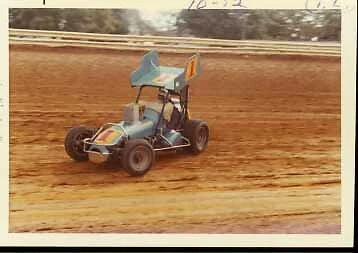 #1 SPRINT CAR AT SPEED-AUTO RACING PHOTO-1972 - Image 1 of 1