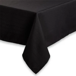 Essential Home JETTA Black 70" Round Fabric Tablecloth - Picture 1 of 2