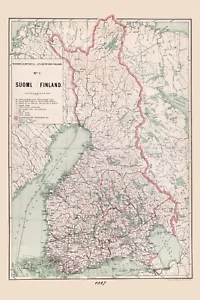1897 Map of Finland - Picture 1 of 4