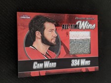 2022 PRESIDENTS CHOICE IN THE CREASE CAM WARD #ed 1/5 ALL TIME WINS JERSEY PATCH