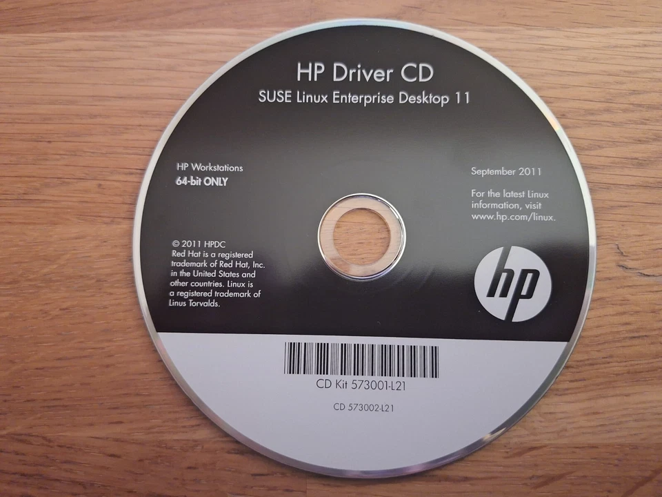 HP Workstation Driver CD - SUSE Linux Enterprise Desktop 11 64-bit - Image 1 of 1