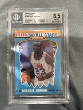 1990-91 Fleer All-Stars Basketball #5 Michael Jordan Chicago Bulls HOF BGS 8.5 