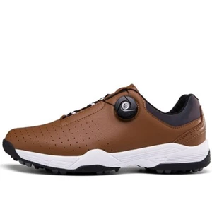 Men's Waterproof Spikeless Golf Sneakers Comfortable Anti Slip Golfers Shoes - Picture 1 of 19