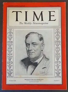 Time Magazine Vol XIX No 5 February 1, 1932 Franklin Delano Roosevelt 183495 - Picture 1 of 4