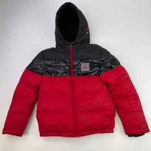 Air Jordan Puffer Boy Large Youth Jacket Pocket Lightweight Hood Coat Snow Go - Picture 1 of 14