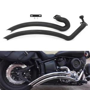 Motorcycle Exhaust Pipe System Muffler Pipe For Yamaha V Star 1100 XVS1100 Black - Picture 1 of 9