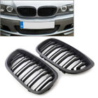 Double Line Front Bumper Kidney Grille Grill Fit BMW 3-Series E46 2-Door 2003-06