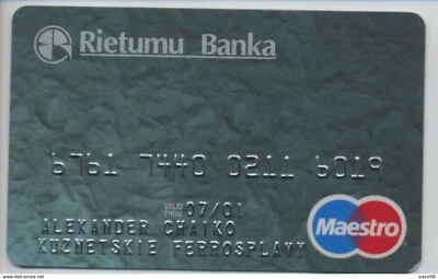 1998 LATVIA Rietumu bank / Maestro    Rare! - Image 1 of 2