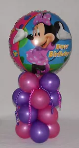 DISNEY - MINNIE MOUSE-FELIZ CUMPLEAÑOS - EXHIBICIÓN DE GLOBO DE LÁMINA - PIEZA CENTRAL DE MESA - Imagen 1 de 6