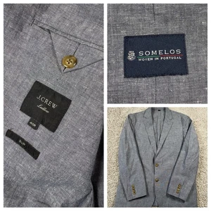 J Crew Ludlow Somelos Portugal Cotton Linen Unstructured Blazer Slim Fit 40R - Bild 1 von 13